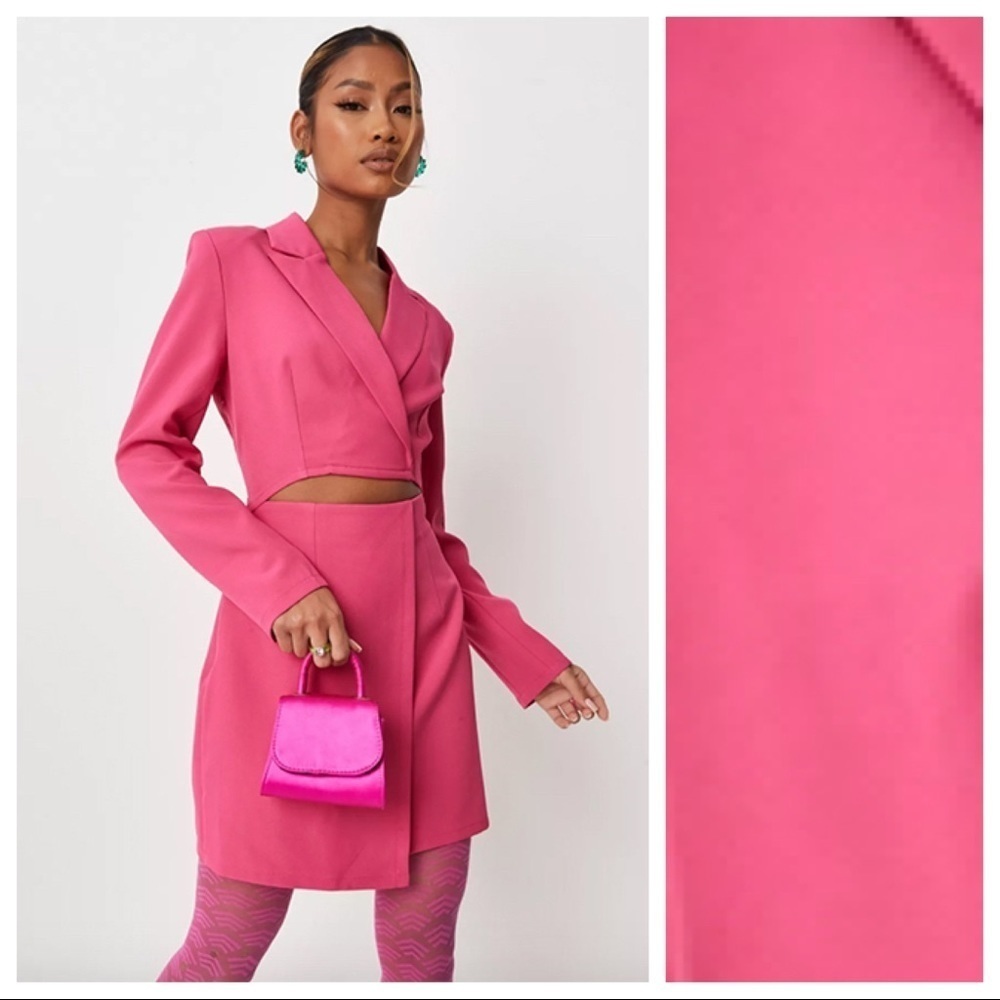 NWT. Zara Pink/Raspberry Cut-out Blazer Cocktail Mini Dress Blazer. Size S.